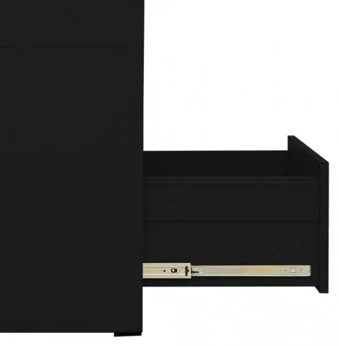 vidaXL Kartotéka čierna 46x62x133 cm oceľová-