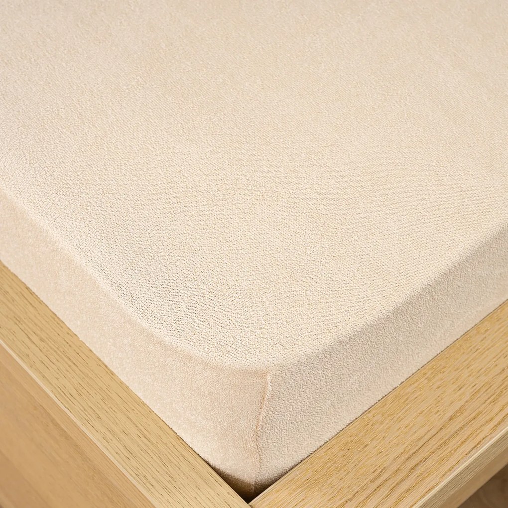 4Home froté prestieradlo béžová, 90 x 200 cm