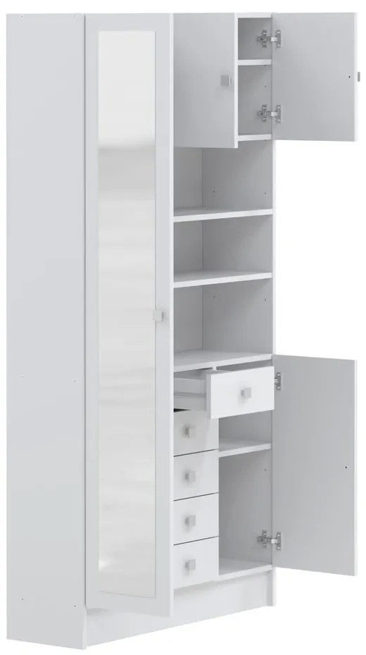 Biela kúpeľňová skrinka 90x182 cm Combi – TemaHome