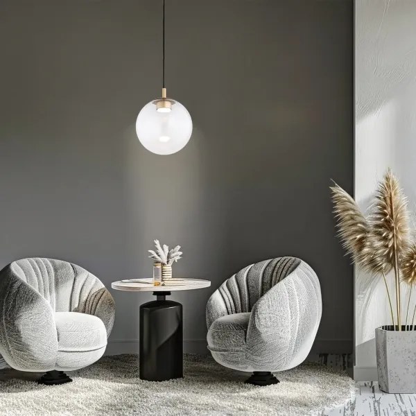 Argon 8828 - Luster na lanku SACRAMENTO 1xGX53/8W/230V číra/zlatá