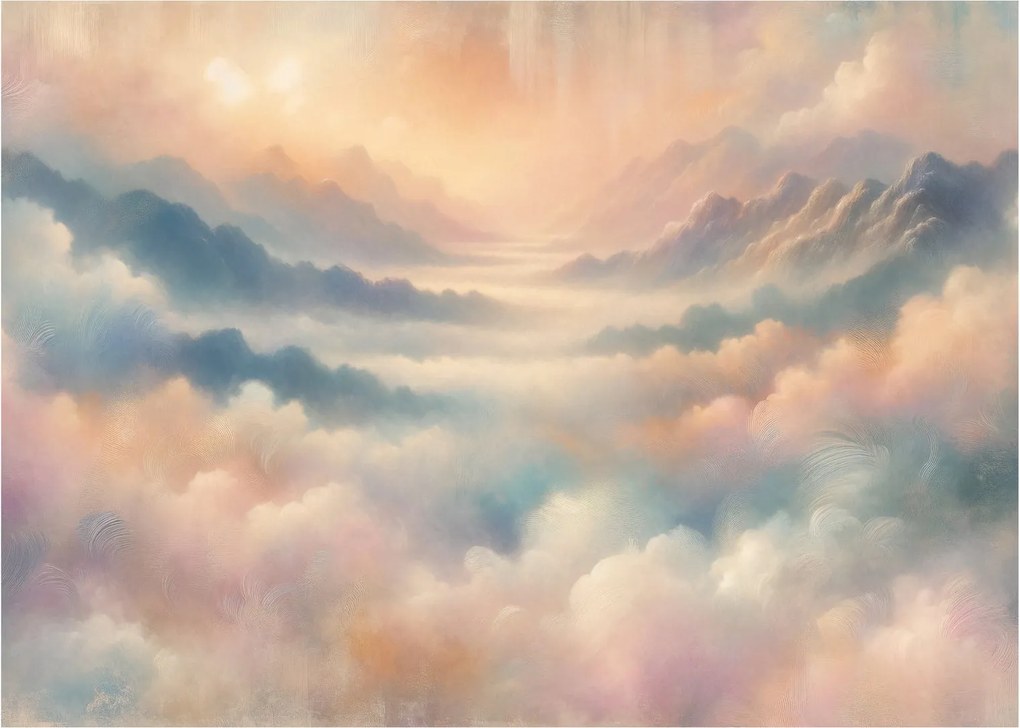 Sklenený obraz - Oblaky (70x50 cm)