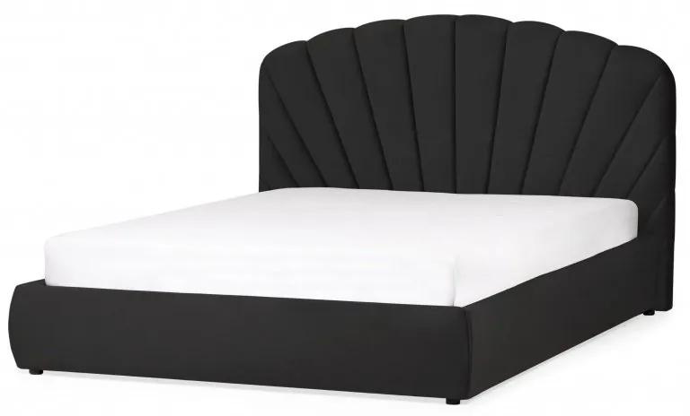 Čalúnená posteľ Sara 160x200 čierna