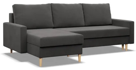 Rohová rozkladacia sedačka BLANK Comfort sivá