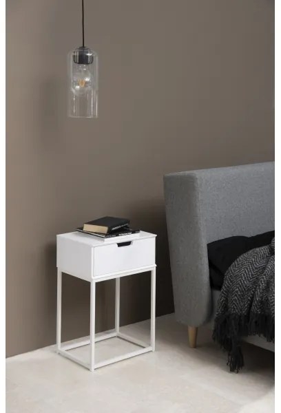 Nočný stolík CARLY biela