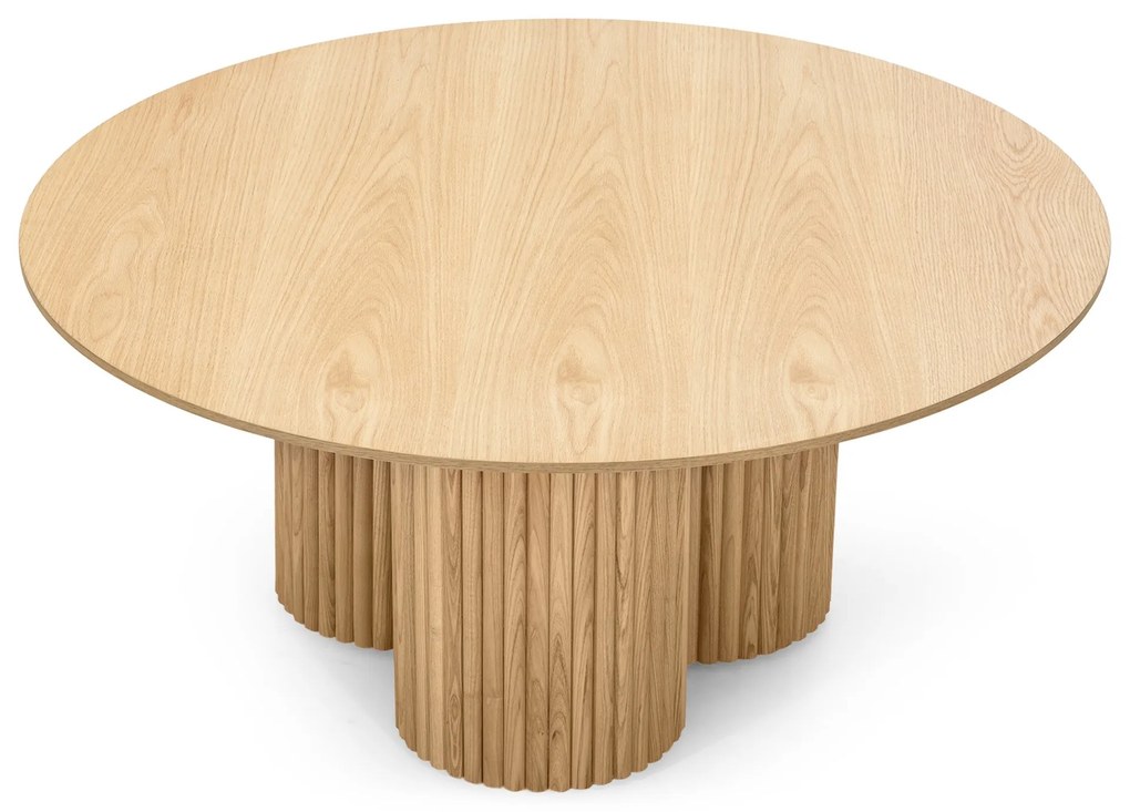 Kruhový konferenční stolek Vesby 100 cm dub přírodní/jasan