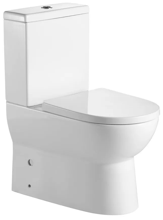 Aqualine Sapho, JALTA RIMLESS WC kombi misa s nádržkou vrátane splachovacej súpravy, spodný/zadný, PB103RW