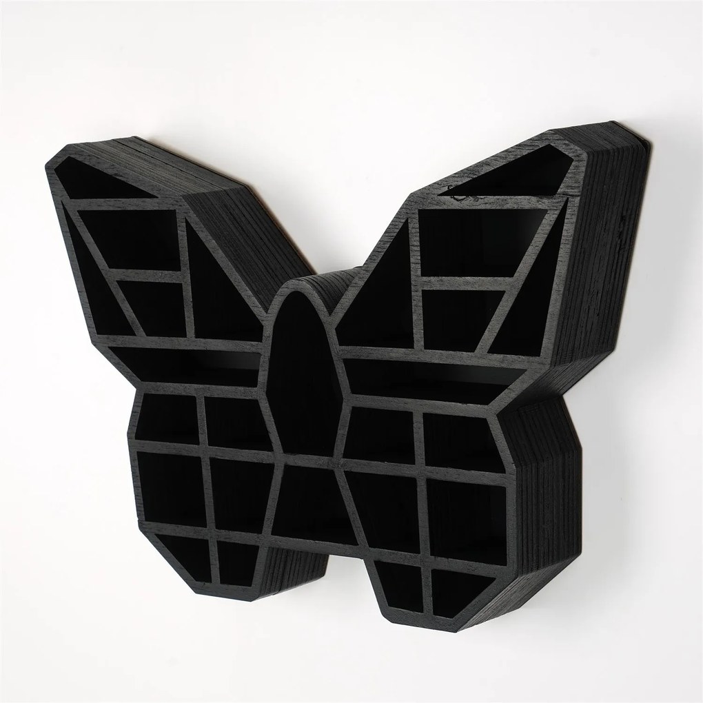 Nástenná polica CRY007-S čierna