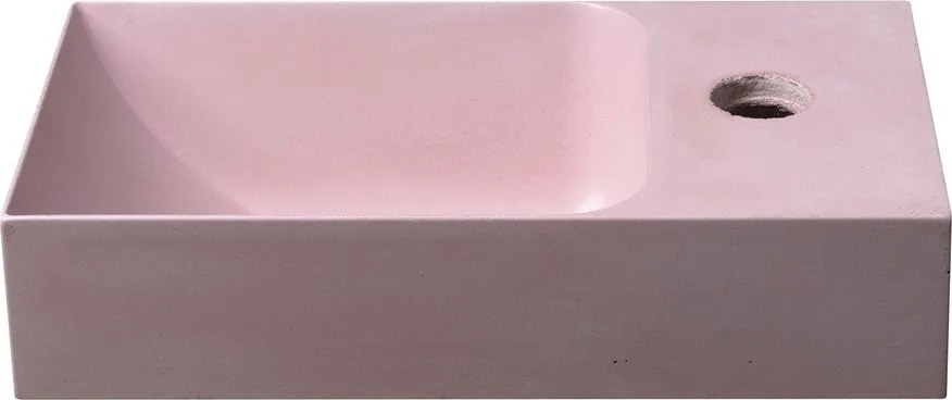 Ružové betónové umývadlo 31x17 cm Piccolino – Sapho