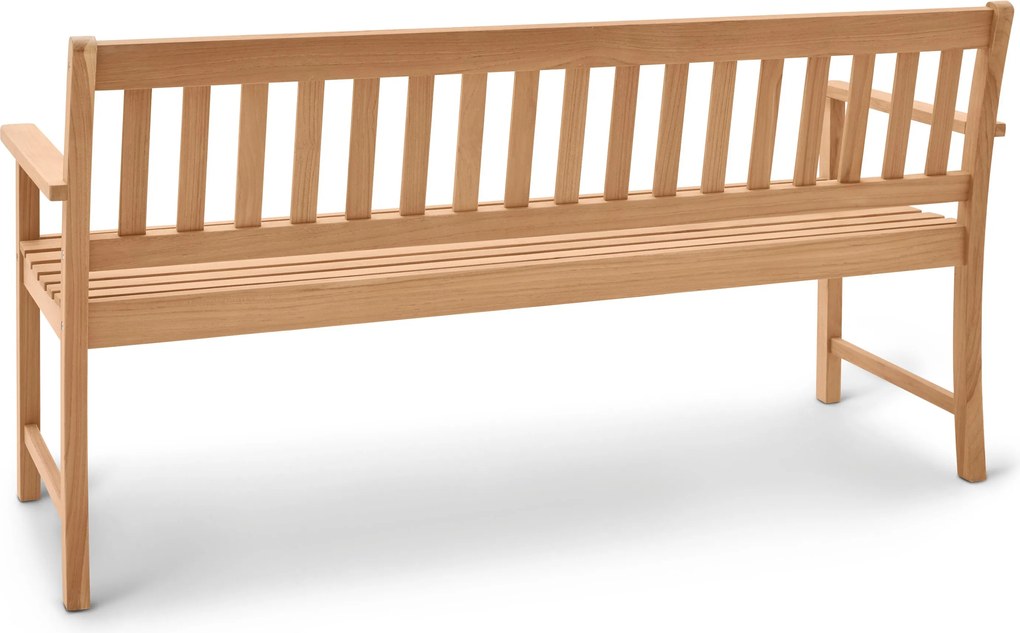 Klasická záhradná lavička z tíkového dreva, cca 160 cm