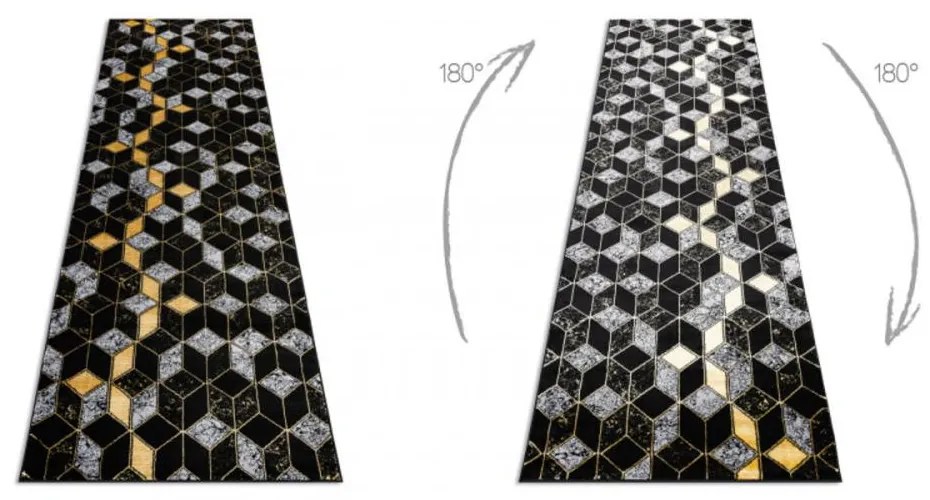 Kusový koberec Jón čierny 2 atyp 60x250cm