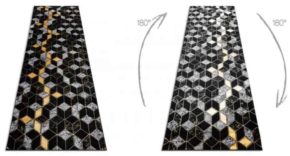 Kusový koberec Jón čierny 2 atyp 80x250cm