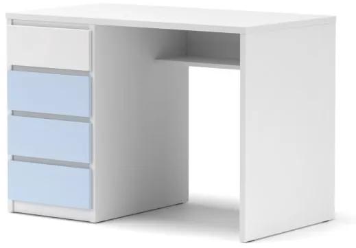 Drevona, PC stolík, REA POLO 2, ľavý, biela