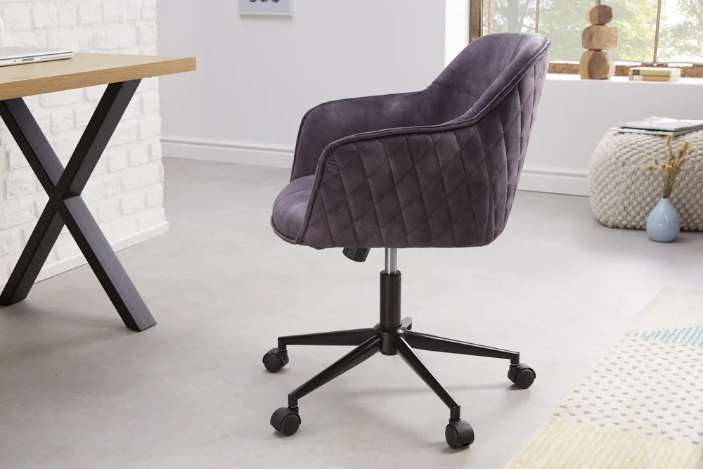 Kancelárske kreslo Euphoria dark grey velvet
