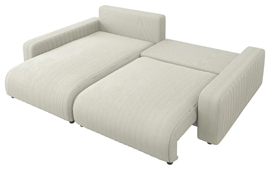 Krémová menčestrová rozkladacia rohová pohovka (variabilná) Sara – Ropez