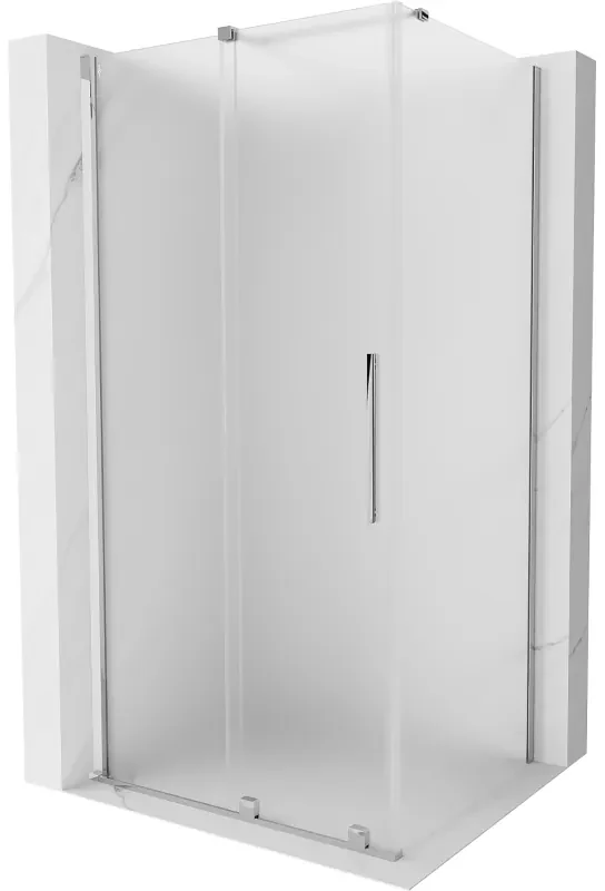 Mexen Velar, sprchový kút s posuvnými dverami 100 x 120 cm, 8mm sklo námraza, chrómová, 871-100-120-31-01