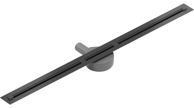 Mexen Flat Super Slim, super tenký odtokový žľab s 360° rotačným sifónom 90 cm, čierna matná, 1751090