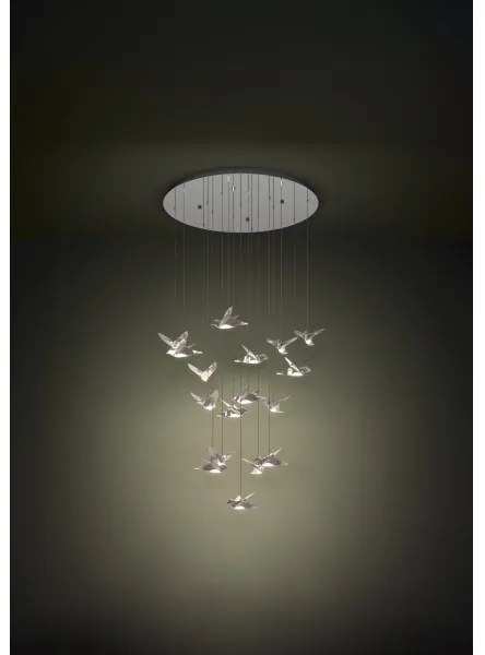 Eglo 390402 - LED Stmievateľný luster na lanku PARATEBUENO 17xLED/3W/230V chróm