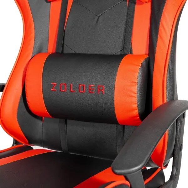 Herná stolička VARR Zolder čierna/červená