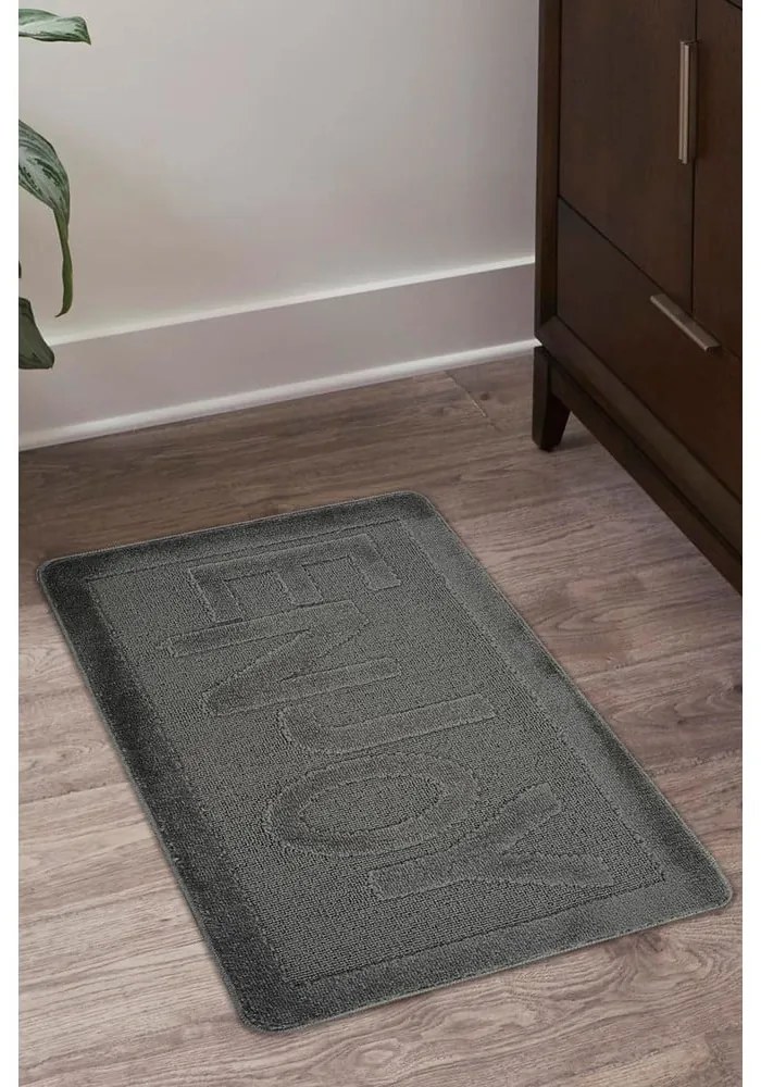 Antracitová kúpeľňová predložka 60x100 cm Enjoy – Foutastic