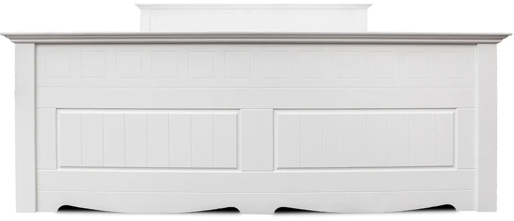 PROXIMA.store - Masívna rustikálna posteľ + zásuvka - BELLUNO ELEGANTE ROZMER: pre matrac 180 x 200 cm, FARBA: biela