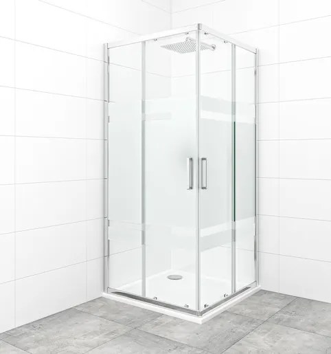 Sprchový kút štvorec 90x90 cm SAT TEX SATBKTEXQ90CRS