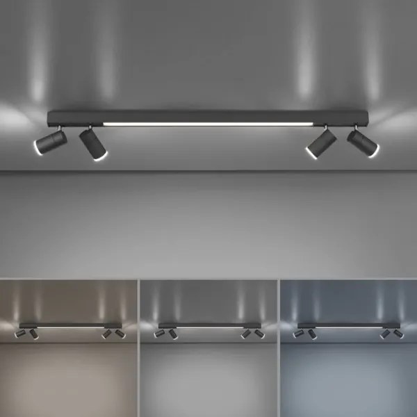 Paul Neuhaus 6121-13 - LED Stmievateľné bodové svietidlo 4xLED/4W/230V + LED/9W+DO