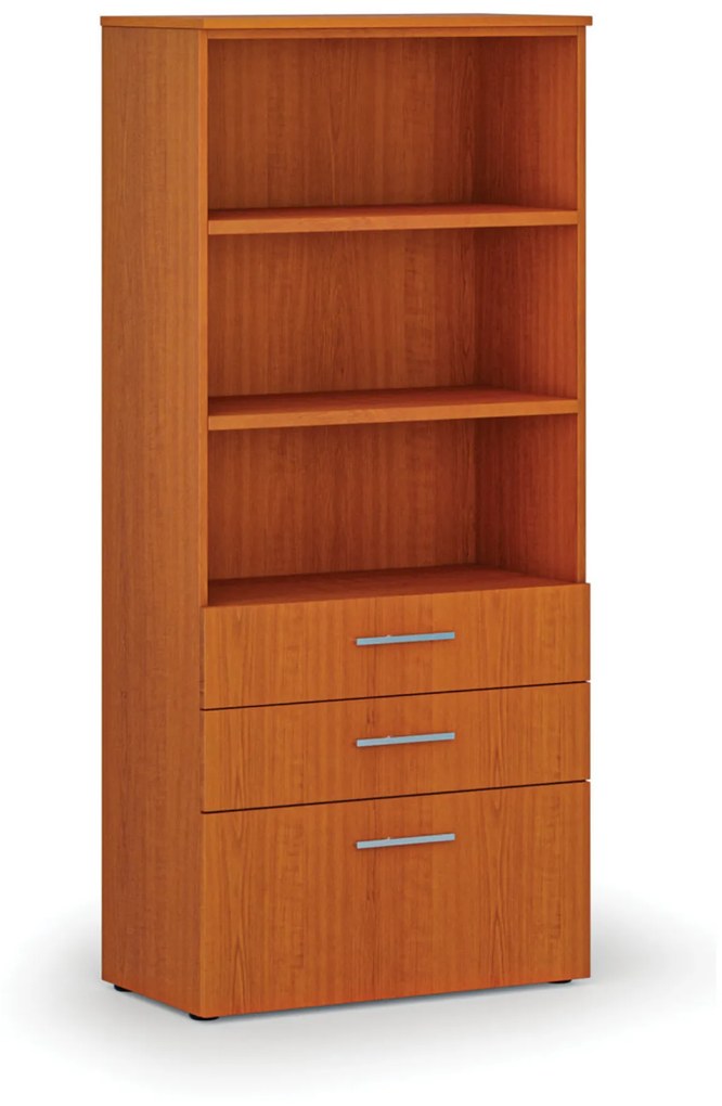 Kancelárska skriňa s kombinovanými zásuvkami PRIMO WOOD, 1781 x 800 x 420 mm, čerešňa
