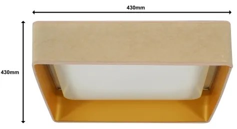 Brilagi - LED stropné svietidlo VELVET SQUARE LED/24W/230V béžová