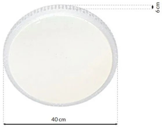 LED Stmievateľné stropné svietidlo CRUZ s diaľkovým ovládačom 1xLED/40W/230V 2000lm
