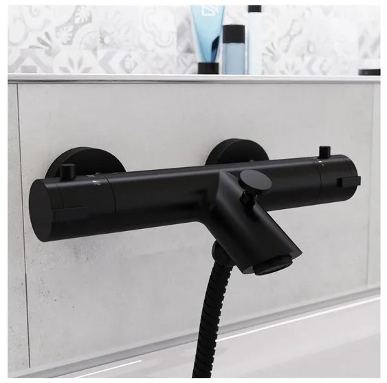 Schütte Termostatická vaňová batéria London (čierna matná) (100367133)