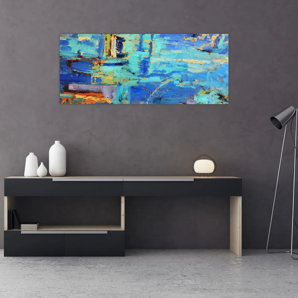 Obraz - Abstraktné olejomaľba (120x50 cm)