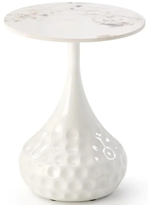 Konferenčný stolík Verde biela mramor/biela