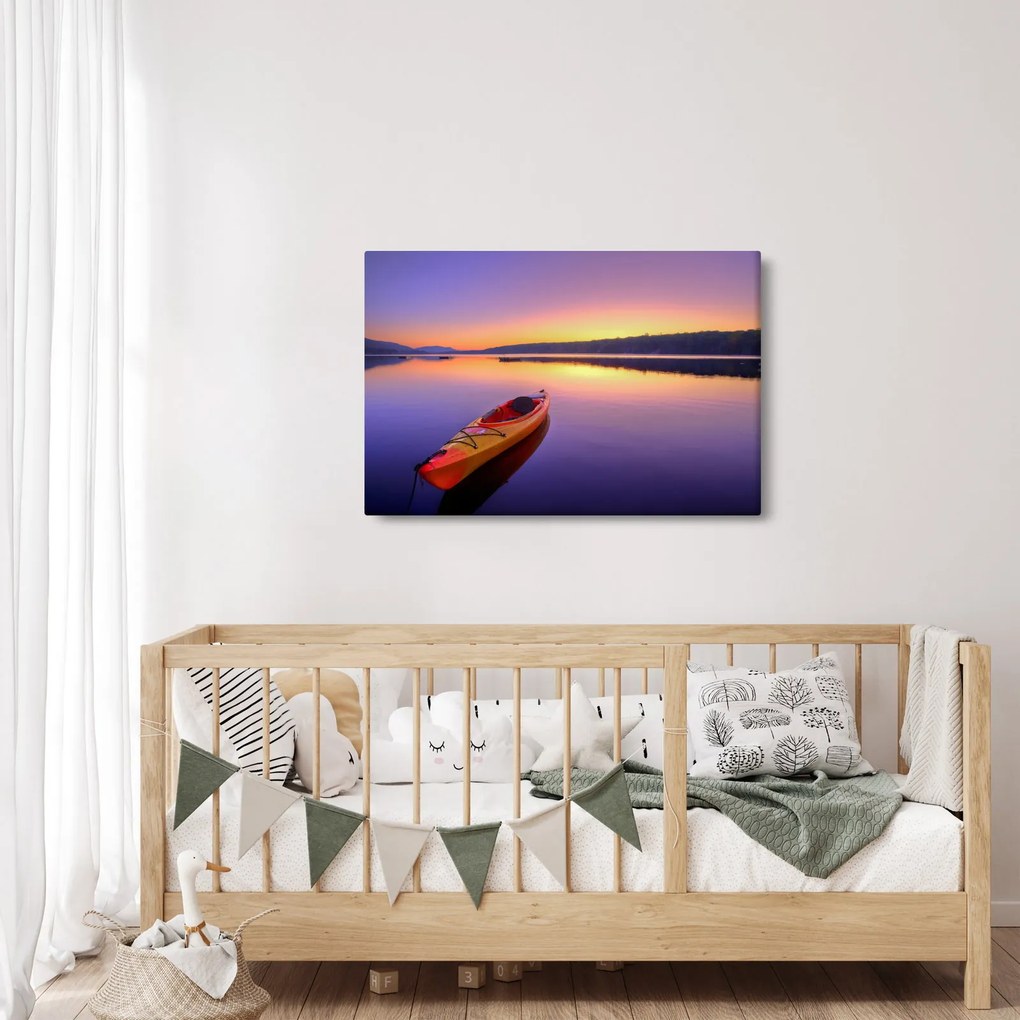Obraz - Kajak na jazere (90x60 cm)