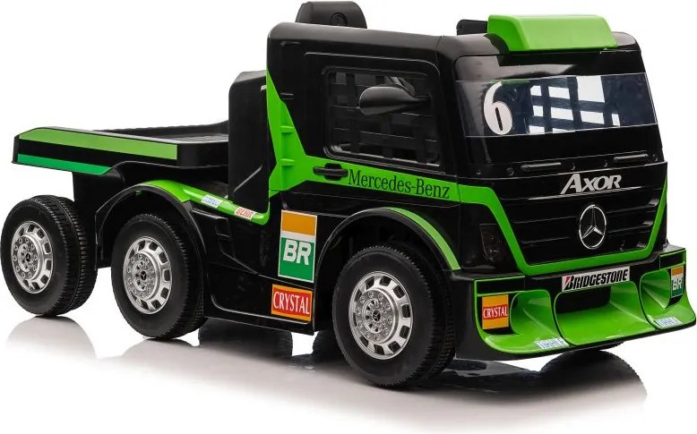 LEAN CARS Elektrické autíčko Mercedes s návesom XMX622B, LCD, zelené