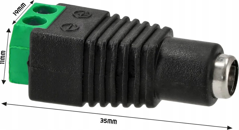 Sada konektorov DC 2,1 x 5,5 na pripojenie LED pásikov k napájaciemu zdroju