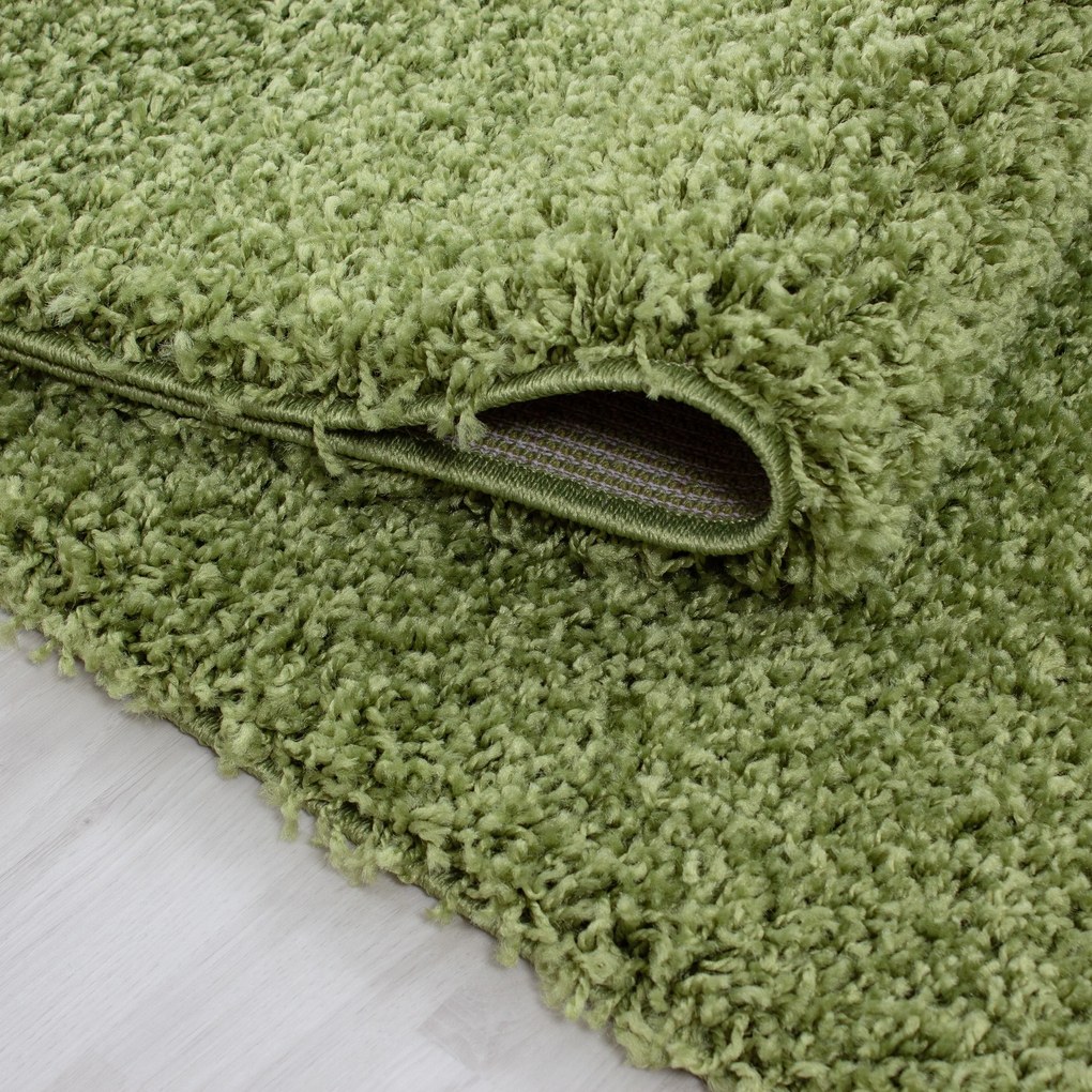 Ayyildiz, Kusový koberec Life Shaggy 1500 green, 80x150, zelená, obývacia izba
