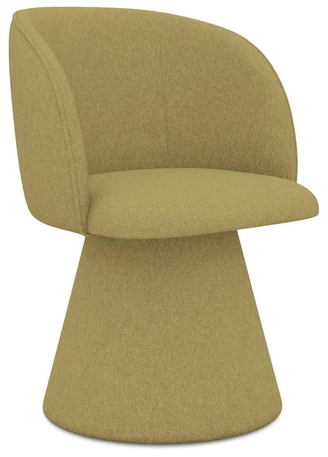 Čalúnené jedálenské kreslo v horčicovej farbe Maia – Makamii