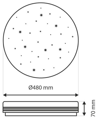 LED Stmievateľné stropné svietidlo VENTA LED/36W/230V 2700-6500K + diaľkové ovládanie