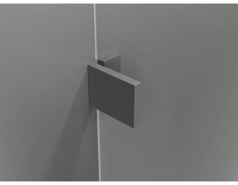 Mexen Lunar T, výklopný ľavý sprchový kút 140 x 100 cm, 8mm číre sklo, grafitový profil, 834T-140-100-95-00-L