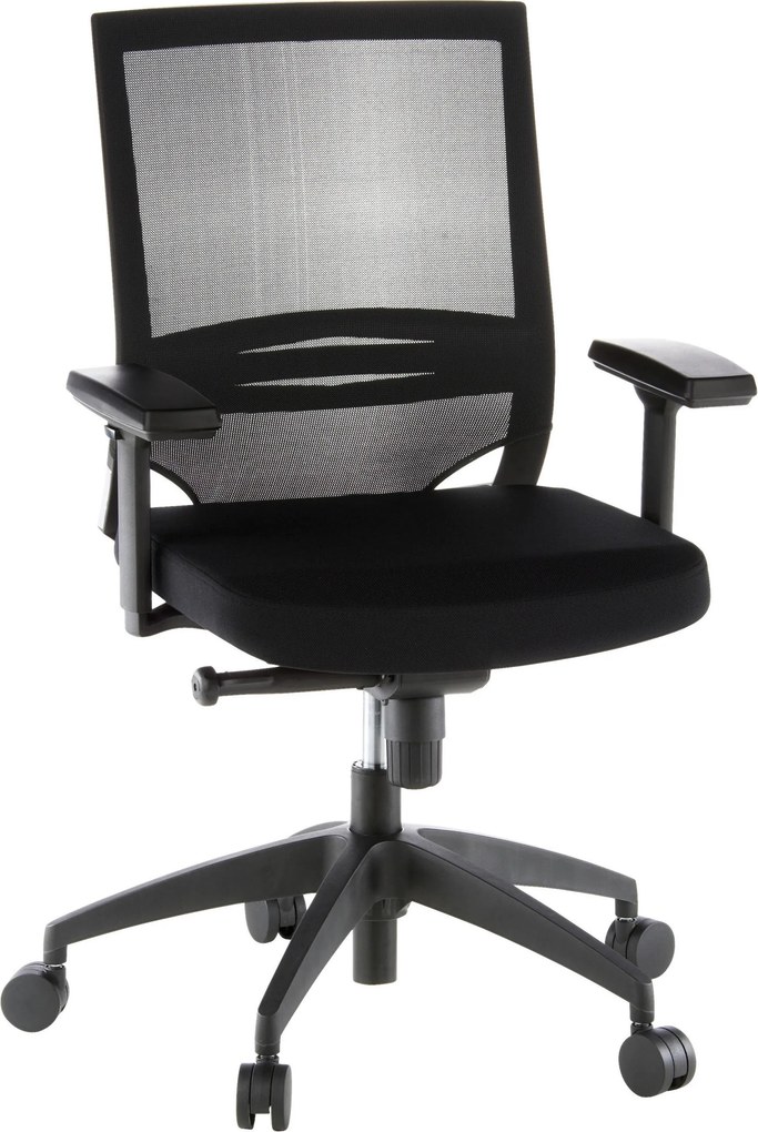 XXXLutz OTOČNÁ STOLIČKA, sieťovina, plochá tkanina, čierna MID.YOU - Online Only kancelárie - 001918007701