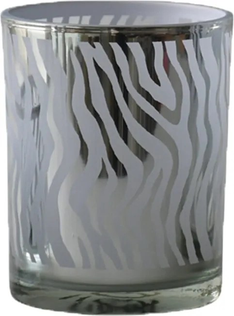 Strieborný svietnik Zebras s motívom zebry - 7 * 7 * 8cm