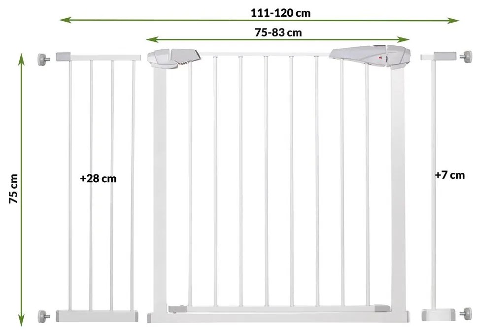 Ochranná bariéra pre deti 111 - 120 cm SPRINGOS SG0001AC
