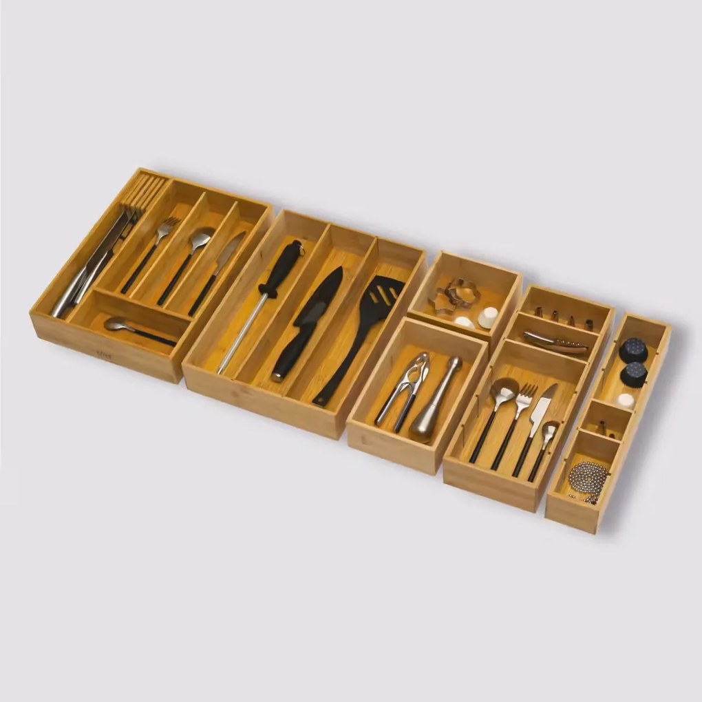 Drevený kuchynský organizér Bamb2, 38x28cm