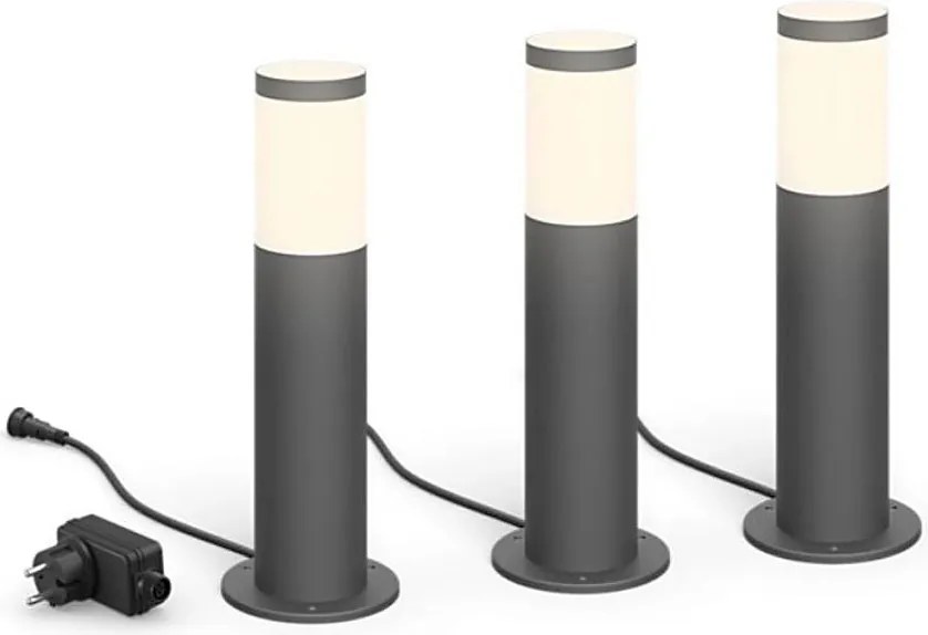 Philips - SADA 3x LED Vonkajšia lampa UTRECHT GARDENLINK LED/24W/230V 2700K IP44