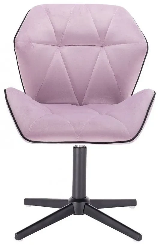 LuxuryForm DESIGN Stolička MILANO MAX VELUR na čiernom kríži - levanduľa