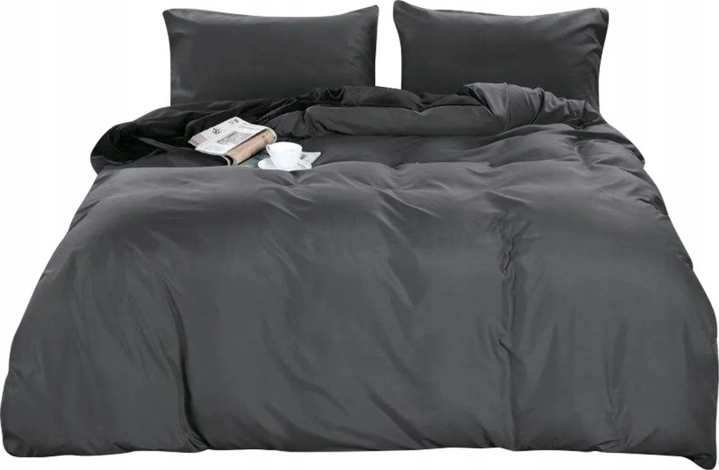 Obliečky z mikrovlákna LANTA sivo-čierne Rozmer obliečky: 70 x 80 cm | 140 x 200 cm