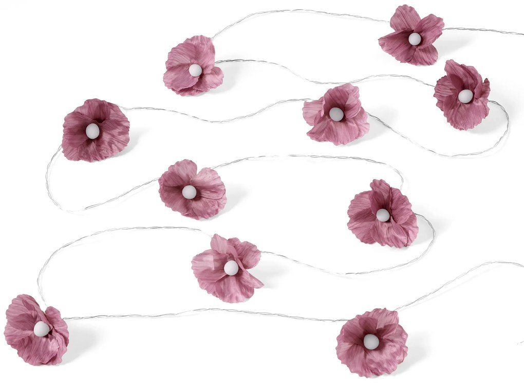 LED svetelná reťaz, kvety