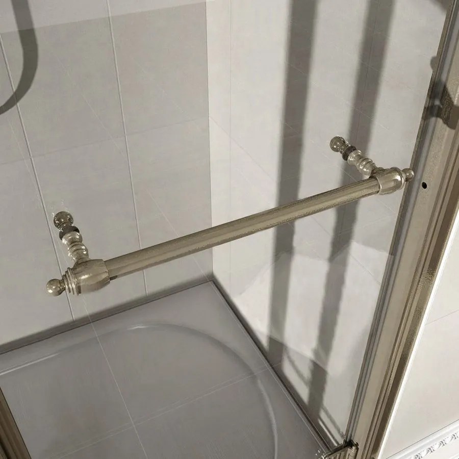 Gelco Gelco, ANTIQUE sprchové dvere 800mm, číre sklo, pravé, bronz, svetlý odtieň, GQ1380RCL