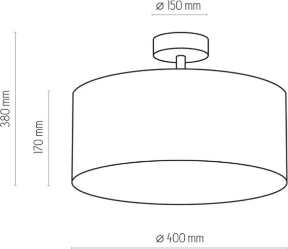 Luster na tyči RONDO 4xE27/15W/230V pr. 40 cm béžová