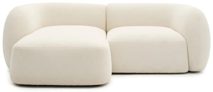 Krémová ženilková rohová pohovka (ľavý roh/s leňoškou) Martina – Kave Home